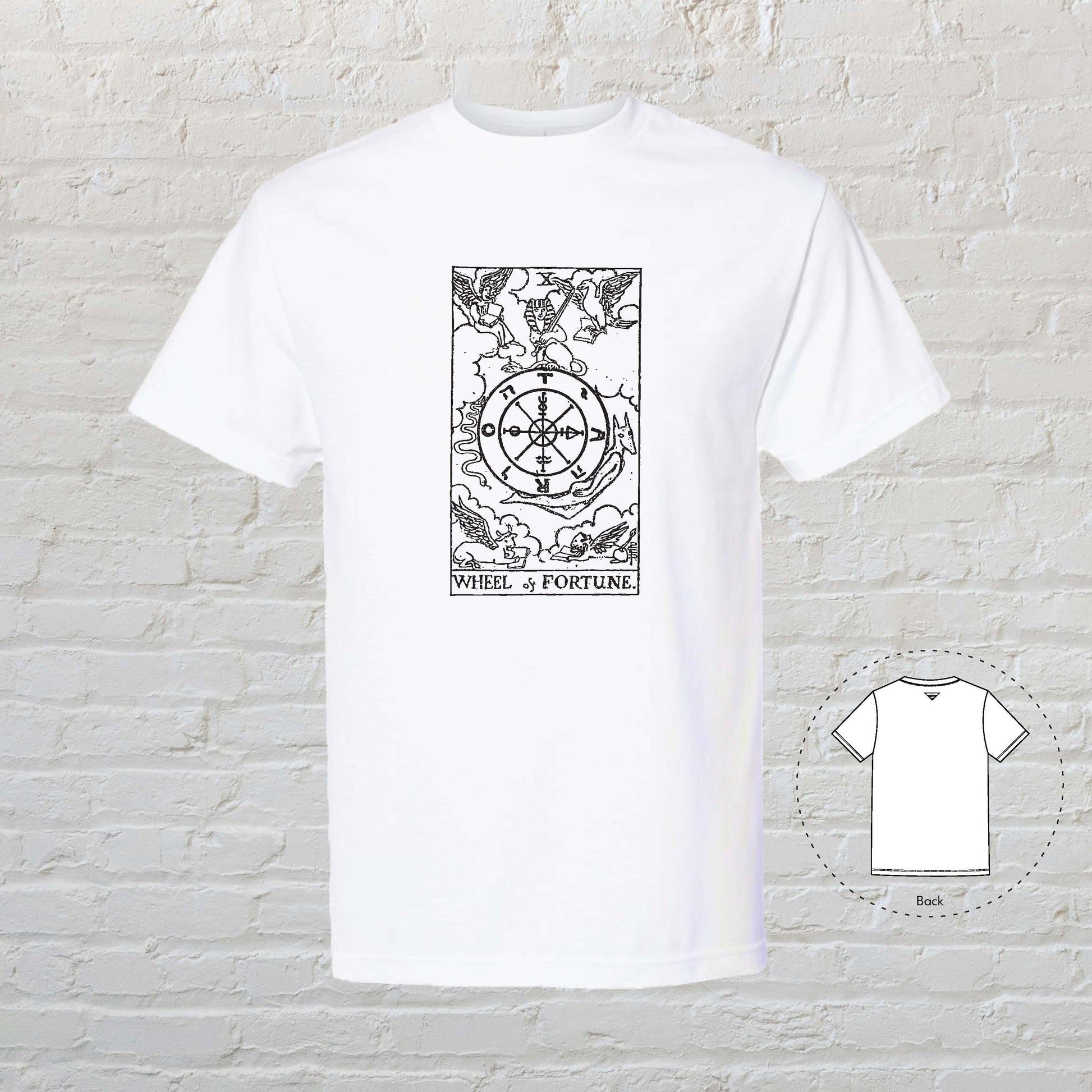 WHEEL OF FORTUNE Tarot White T-Shirt